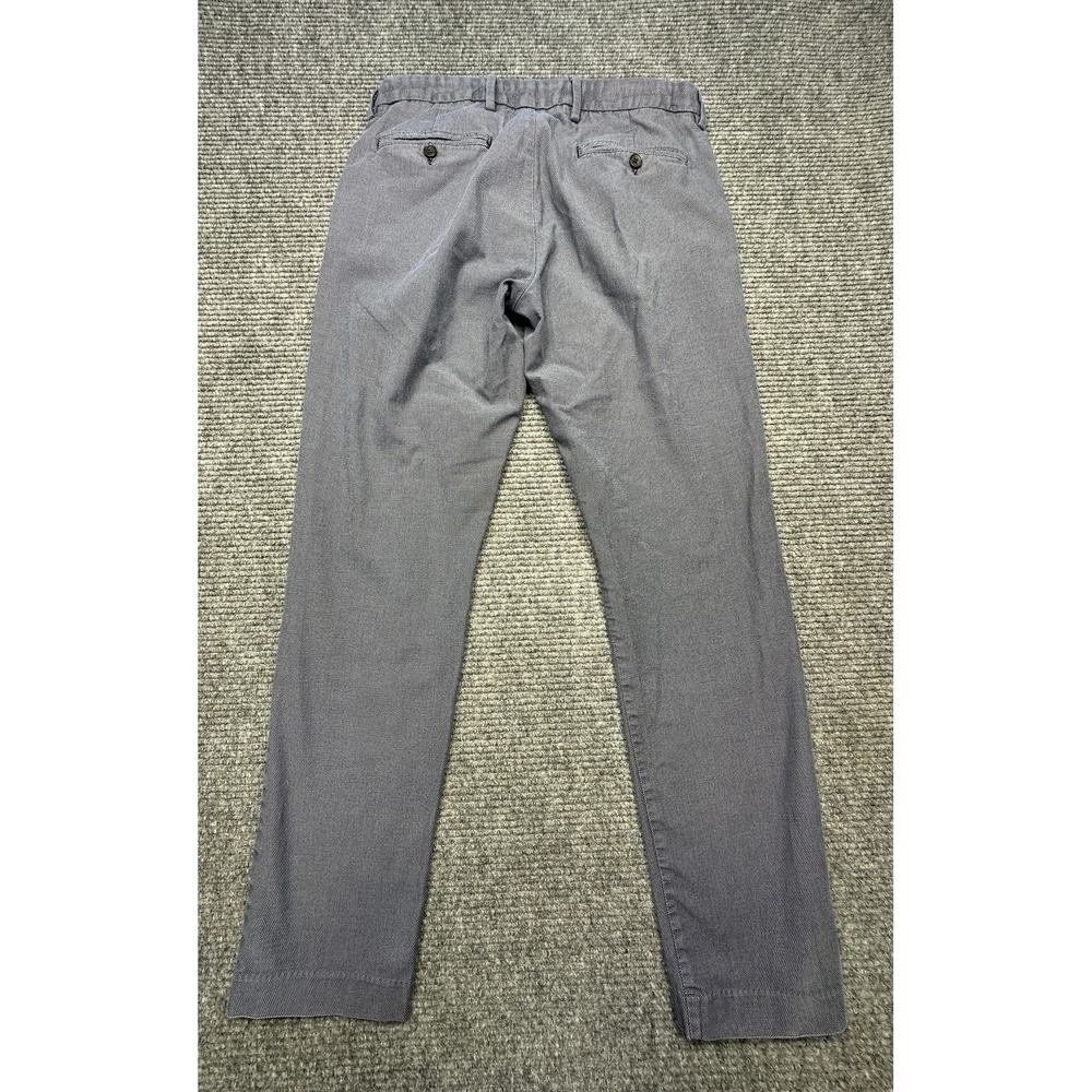 Nordstrom Mens Shop Pants Mens 32W Blue Gray Athletic Fit Non Iron Stretch Chino - Picture 7 of 7